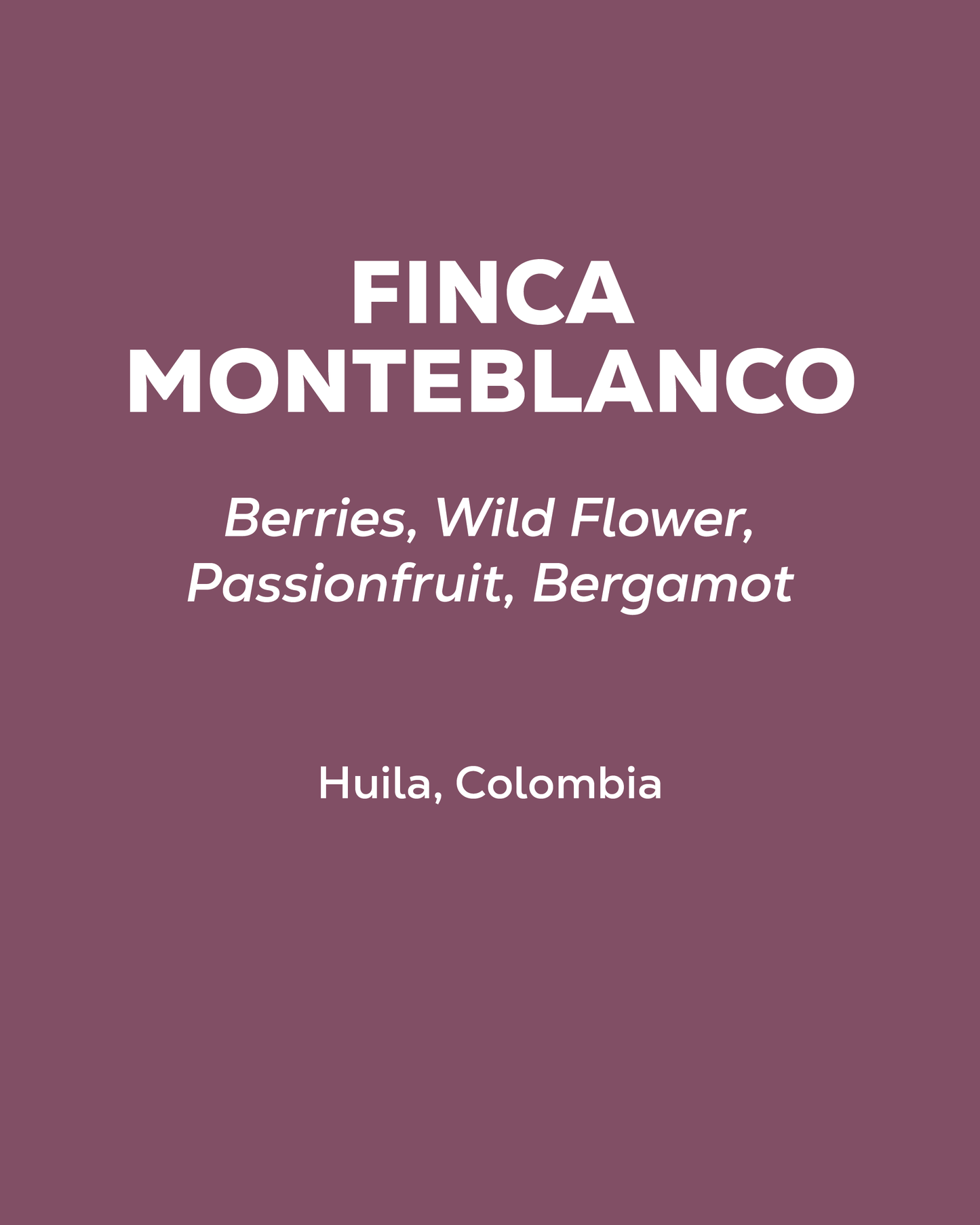 Colombia - Finca Monteblanco