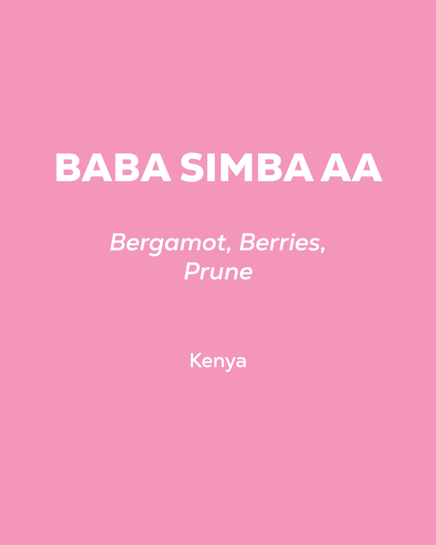 Kenya - Baba Simba AA