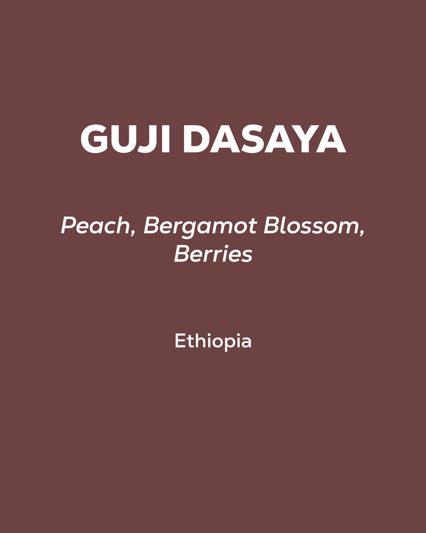Ethiopia - Guji Dasaya